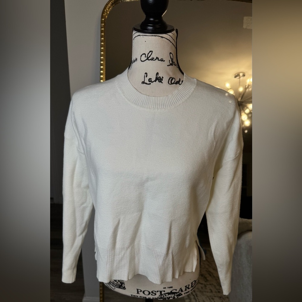 Classic Cream Crew Neck Sweater